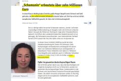 2025-02-10  aha, eine ´selbsternannte´ Schamanin mit ´vorgetäuschten´ wahrsagerischen Kräften, da wird sie aber ordentliche Zores mit ihrer Standesvertretung bekommen