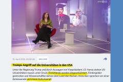 2025-04-15  Trumps Angriff auf die Universitäten.... ORF-TDS-Propaganda versus die Einschätzung des Historikers Victor Davis Hanson
