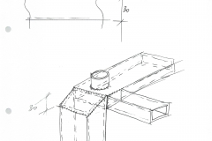 ESSTISCH 1 Detailskizze Plattenauflager